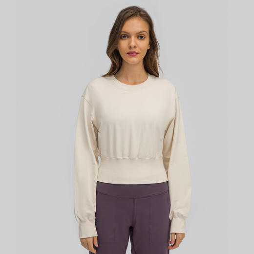 秋冬新款宽松休闲收腰运动卫衣女 商品图0