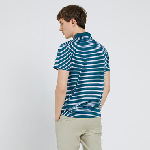 GOOD LUCK/德鲨经典条纹两色可选休闲商务短袖T恤BY03108 商品图3