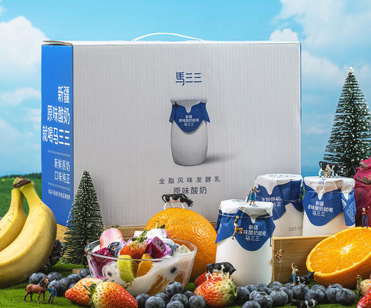 新疆马三三 原味老酸奶益生菌发酵 无添加儿童口味180g*12罐 商品图0