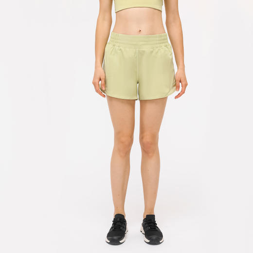 新款网纱抽绳运动短裤女透气时尚休闲瑜伽裤 商品图3