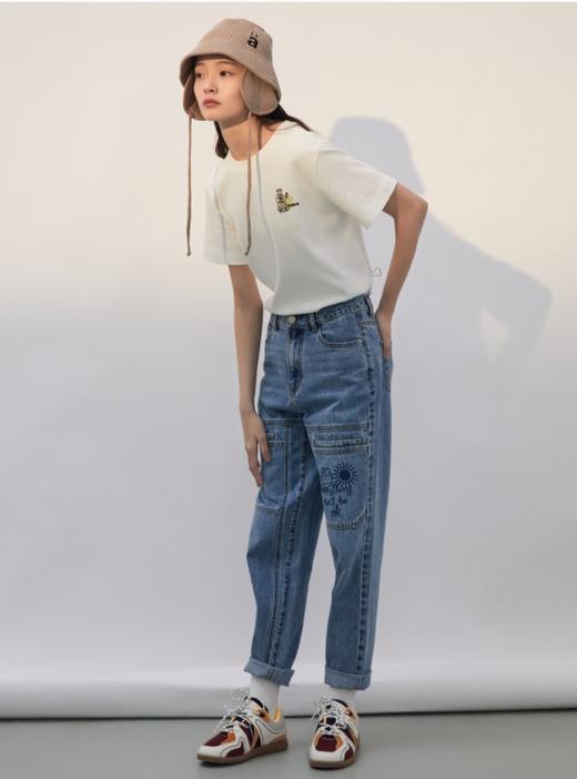 TeenieWeenie小熊卡通短袖T恤女 刺绣休闲圆领半袖TTRW221101T 商品图4