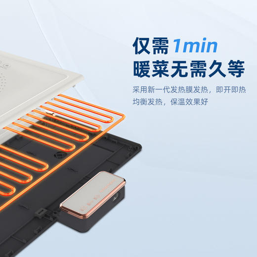 摩飞折叠暖菜板 保温板热菜板家用暖菜垫 MR8300 商品图2