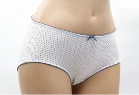 竹纤维女士圆点内裤6515