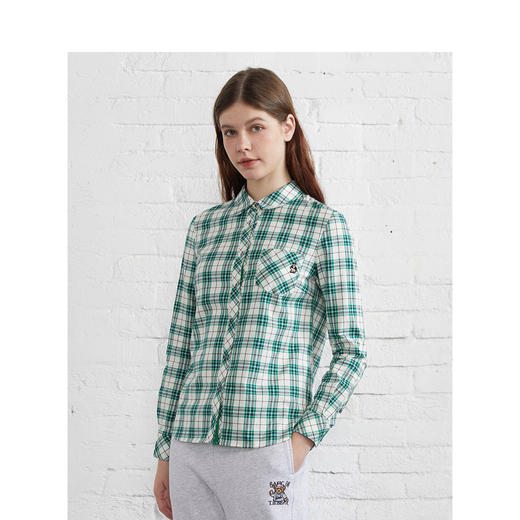 TeenieWeenie小熊女装2022春季格纹长袖衬衫TTYC221205P 商品图2