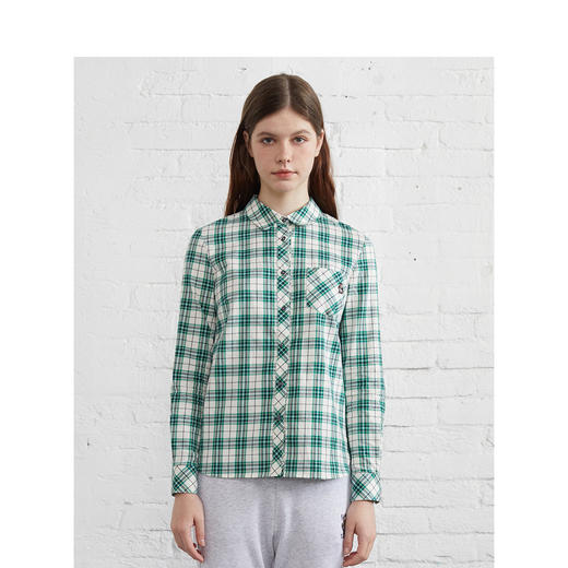 TeenieWeenie小熊女装2022春季格纹长袖衬衫TTYC221205P 商品图3