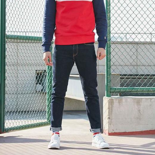 无束棉弹力修身牛仔裤 商品图0