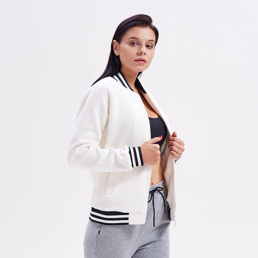 女士羊羔绒棒球外套 商品图1