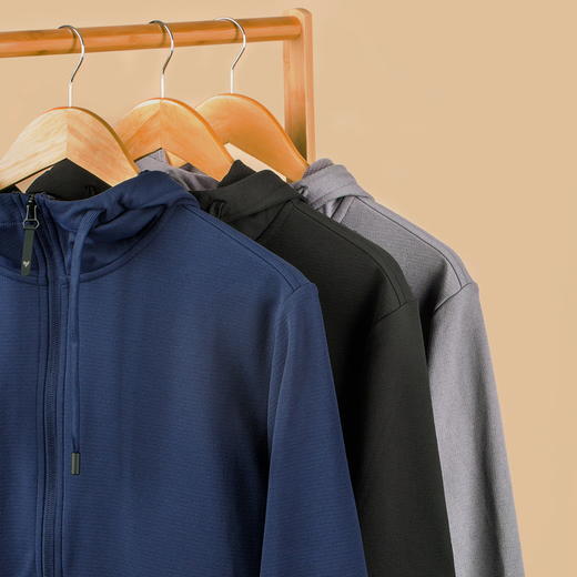 3D立体悬浮暖绒拉链连帽外套 商品图4