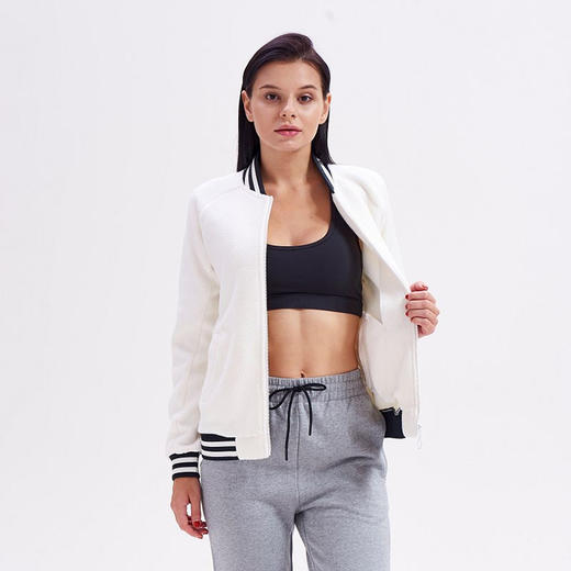 女士羊羔绒棒球外套 商品图0