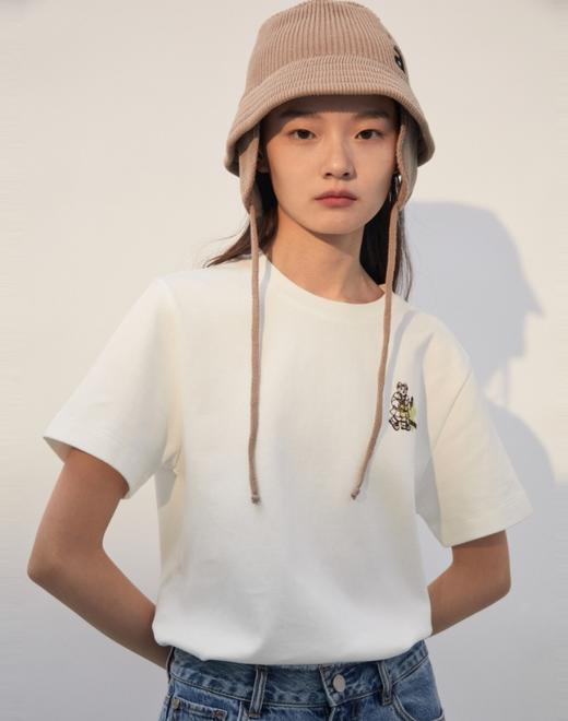 TeenieWeenie小熊卡通短袖T恤女 刺绣休闲圆领半袖TTRW221101T 商品图1