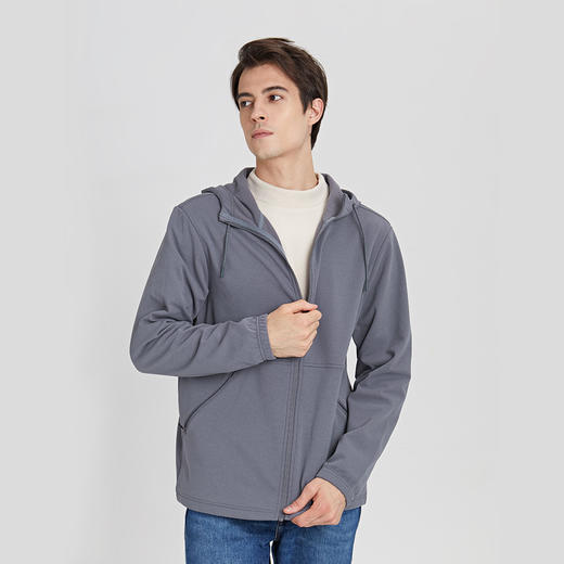 3D立体悬浮暖绒拉链连帽外套 商品图2