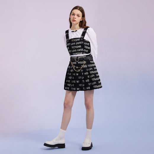 TeenieWeenie小熊百褶半身裙A字裙高腰显瘦裙甜酷少女感女春夏款TTWH221201T 商品图3