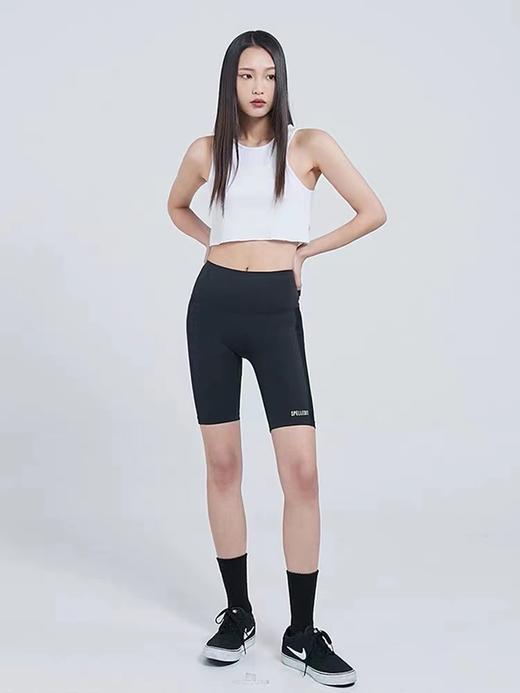 SPELLEDIT2022春季新款罗纹拼接5分打底裤女ins韩版鲨鱼裤瑜伽裤 商品图0