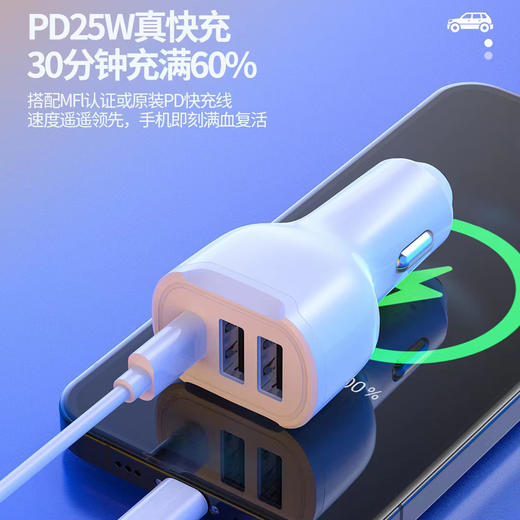 双usb车载充电器点烟器pd快充多功能 商品图1