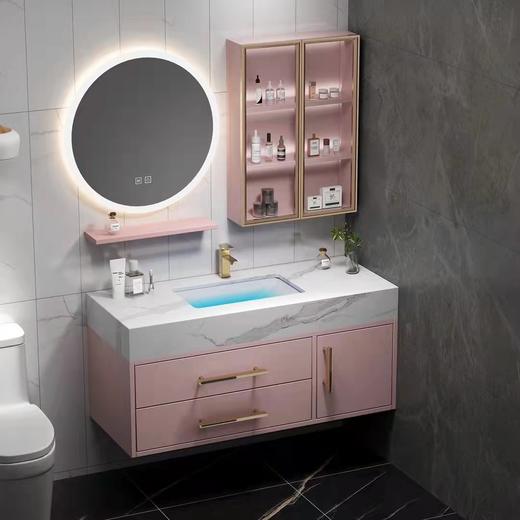 8028-70/80/90/100少女粉浴室柜 商品图0