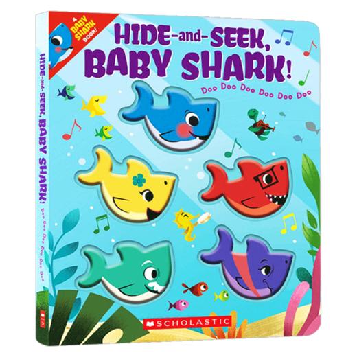 鲨鱼宝宝捉迷藏 全彩故事绘本 英文原版 Hide and Seek Baby Shark 英文版卡通动画绘本 早教英语认知启蒙纸板书 进口原版书籍 商品图3