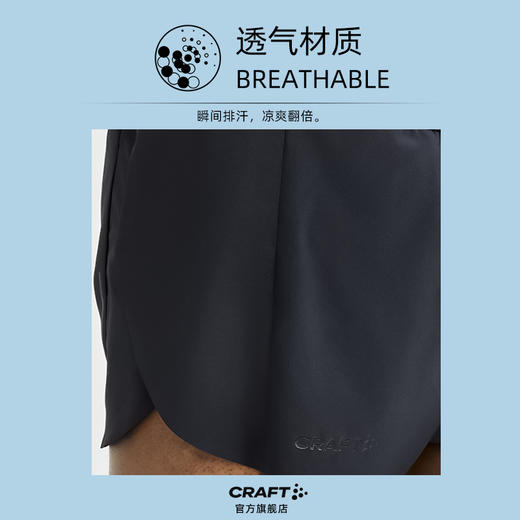 Craft proHypervent二合一 有衬短裤 马拉松跑步 男女款 商品图5