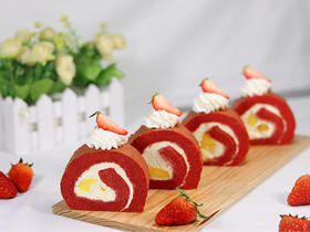 芒果酸奶红丝绒卷