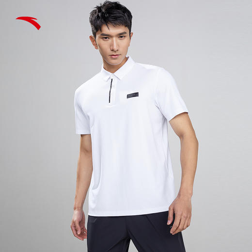 安踏男子短袖t恤夏季新款立领透气POLO衫152227117-1/3 商品图0