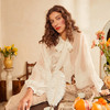 两三事梵高系列与灵魂游荡春夏雪纺衫女蕾丝打底衫灯笼袖薄款洋气 商品缩略图2
