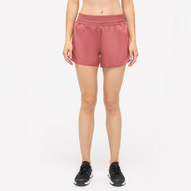 新款网纱抽绳运动短裤女透气时尚休闲瑜伽裤