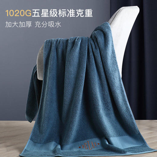 世茂希尔顿五星级酒店高端纯棉浴巾女家用吸水速干加大加厚全棉 商品图2