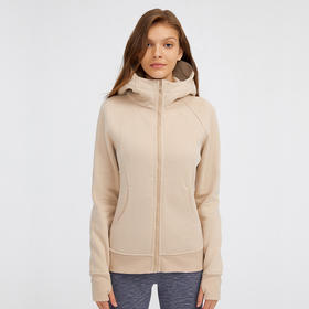 加绒连帽拉链运动外套