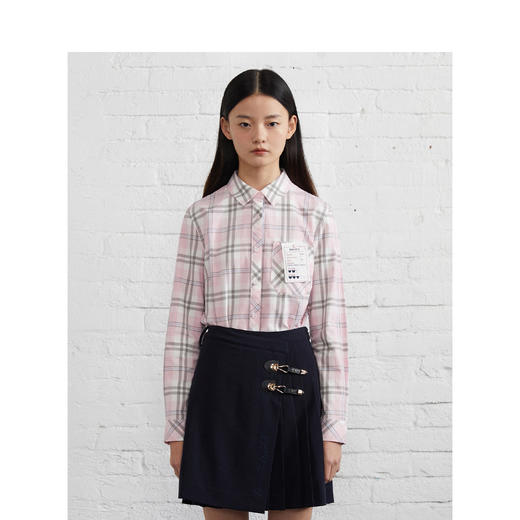 TeenieWeenie小熊22春小熊女装经典格子长袖衬衫TTYC221206P 商品图1