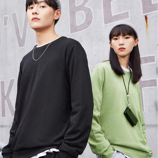 纯色健康布圆领卫衣 商品图3