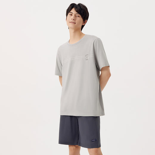 Threegun三枪 【水柔棉】圆领男士短袖T恤-23499A011 商品图9