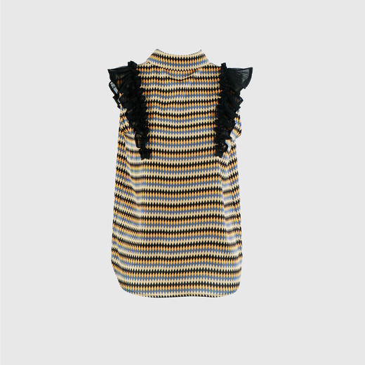 翻领压褶气质上衣 商品图3