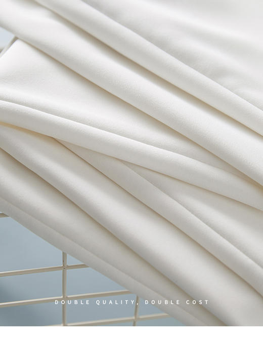 【专属特价】熙世界白色裤子女直筒宽松春夏新款垂感修身显瘦西装烟管裤 商品图4