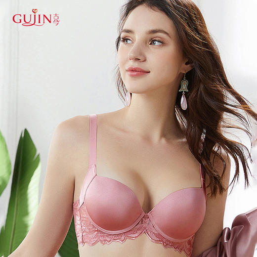 古今光面无痕上薄下厚小胸聚拢性感蕾丝内衣文胸0K918 商品图1