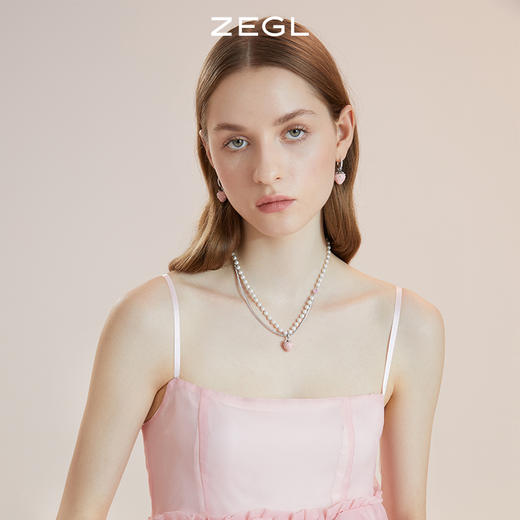 ZEGL设计师草莓季粉色耳环女2022年新款潮可爱耳钉耳扣小众耳饰品 商品图5