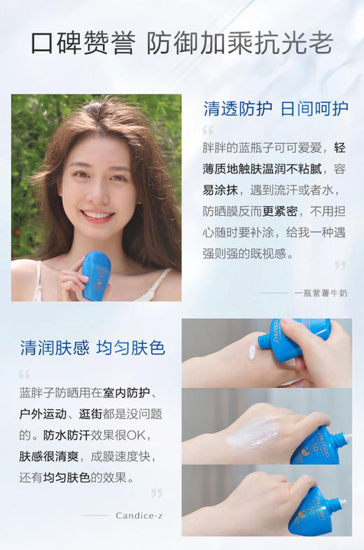 资生堂蓝胖子防晒新艳阳夏臻效水动力防晒乳50ml 商品图12