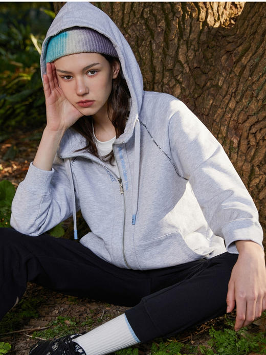 TeenieWeenie小熊宽松连帽韩版卫衣开衫外套潮女装2022年春季新款TTMZ221101T 商品图2