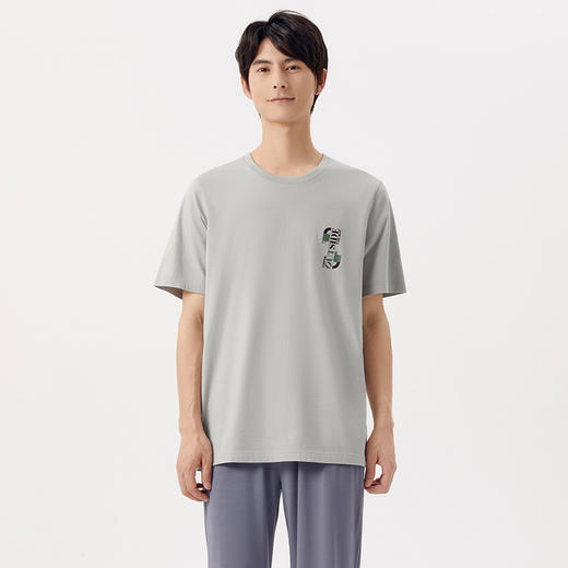 Threegun三枪 【水柔棉】圆领男士短袖T恤-23499A011 商品图11