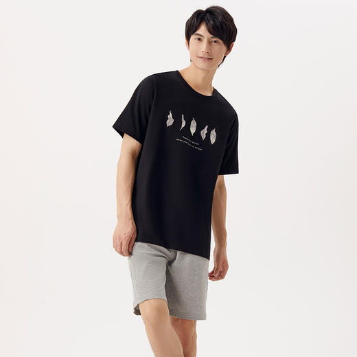 Threegun三枪 【水柔棉】圆领男士短袖T恤-23499A011 商品图10