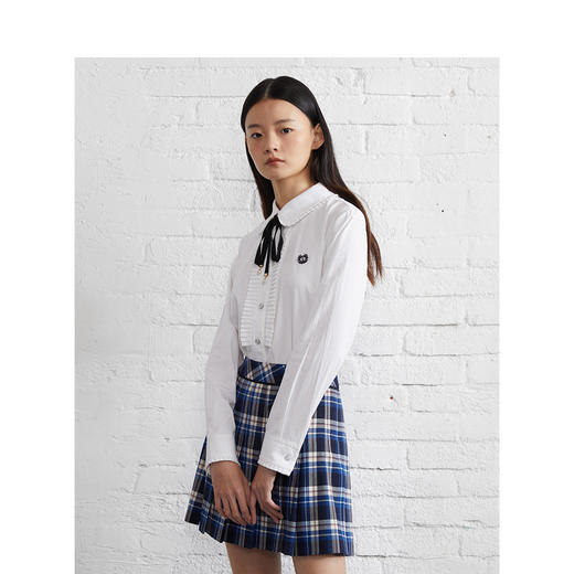 TeenieWeenie小熊娃娃领气质白色衬衫TTYA221203P 商品图2