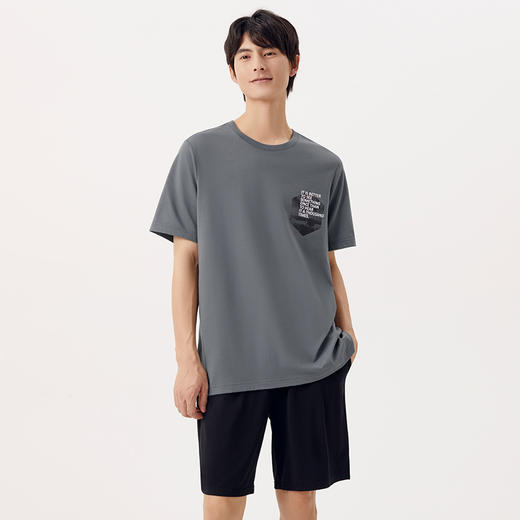 Threegun三枪 【水柔棉】圆领男士短袖T恤-23499A011 商品图14