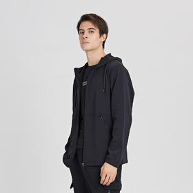 3D立体悬浮暖绒拉链连帽外套