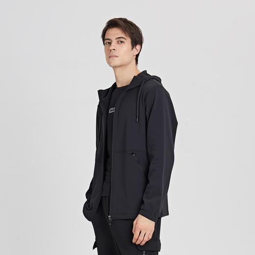 3D立体悬浮暖绒拉链连帽外套 商品图0