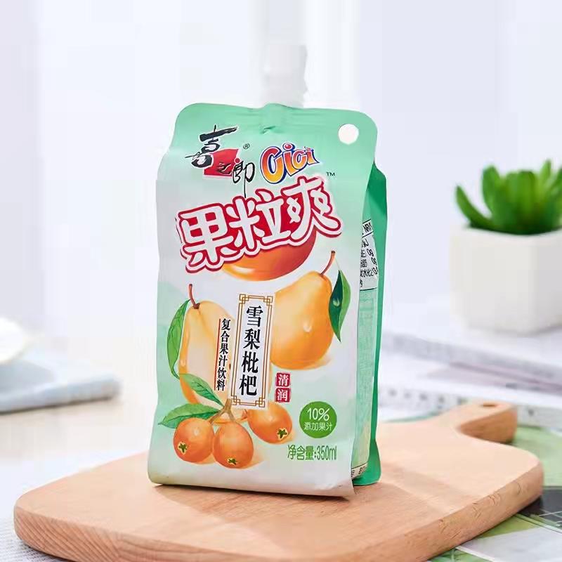 喜之郎果粒爽饮料雪梨枇杷350ml