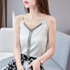 复古露背V领绸缎OL气质通勤吊带纯色小背心 XZ-602 商品缩略图3