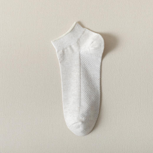 【男士船袜底部网面款】四季款纯棉双针脚底透气网眼男式船袜休闲男袜 商品图2