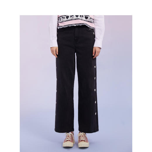 TeenieWeenie小熊2022春季直筒宽松显瘦牛仔裤阔腿裤TTTJ221201T 商品图2