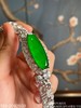 132-2092503，老坑玻璃艳绿无事牌手链。具体价格微信咨询 商品缩略图5