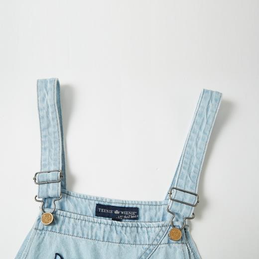 TeenieWeenie小熊2022春季新款女装宽松显瘦卡通刺绣牛仔裤背带裤TTTV222301P 商品图2