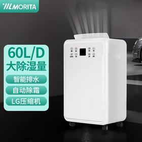 日本森田MORITA除湿机家用强力别墅仓库除湿器地下室大功率抽湿机工业除防潮 白色