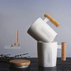 特美刻（TOMIC）马克杯 带盖咖啡杯子情侣陶瓷杯创意木柄牛奶杯水杯随手茶杯 TCL1329 白色400ML 商品缩略图3